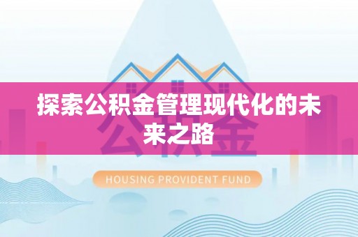 城步探索公积金管理现代化的未来之路